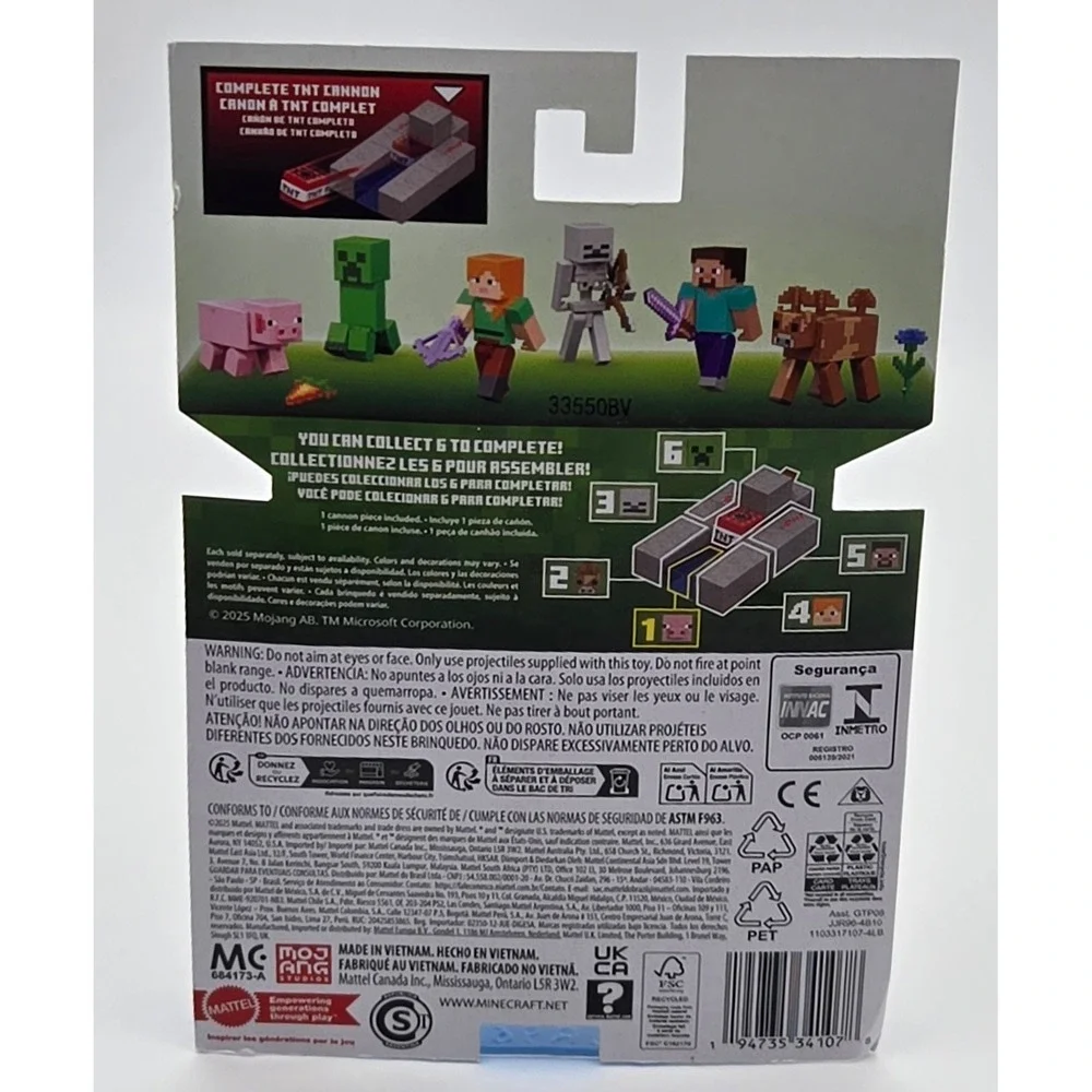Pig Redstone Series Cocohon Action‎ Figure Pink Carrot TNT Cannon Piece